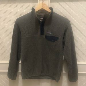 Patagonia Lightweight Synchilla Snap-T Fleece Pullover Gray Size XL (14)